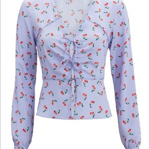 INTERMIX Kristen Silk Printed Top